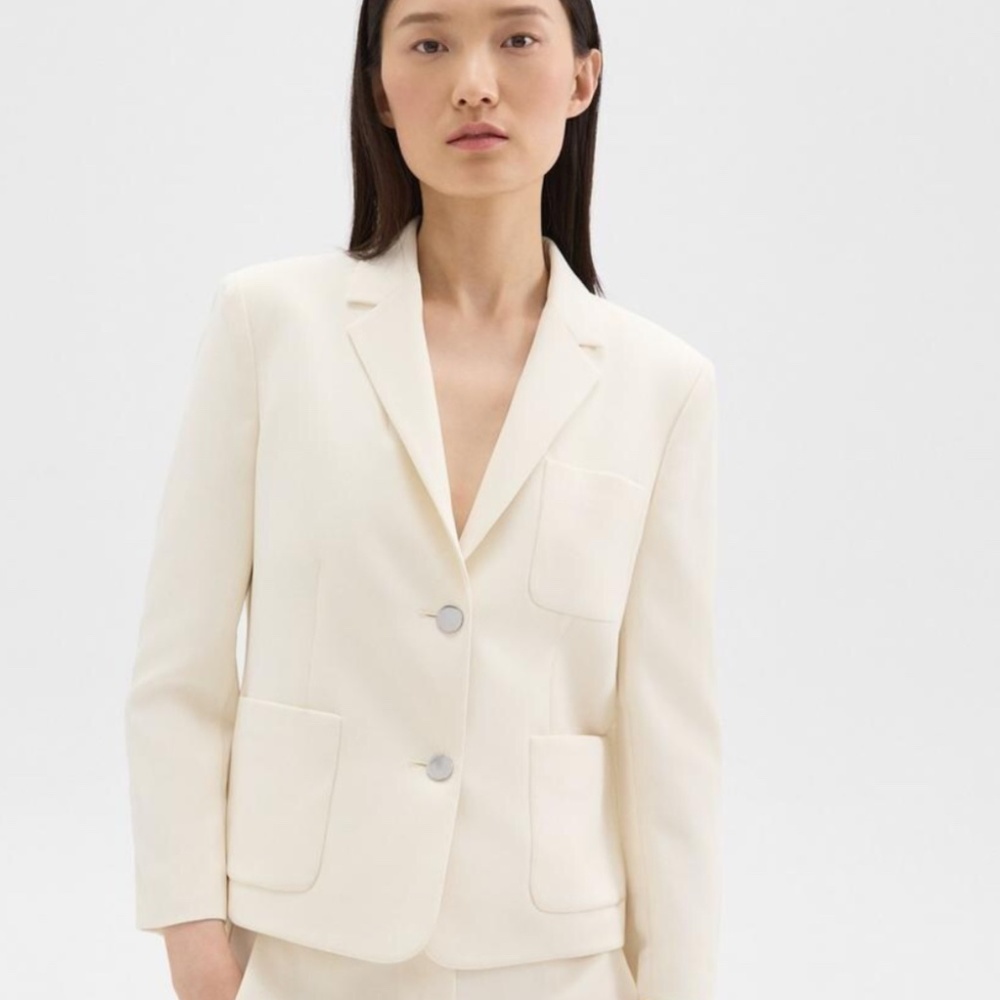 Theory Shrunken Admiral Crepe Blazer- NWT